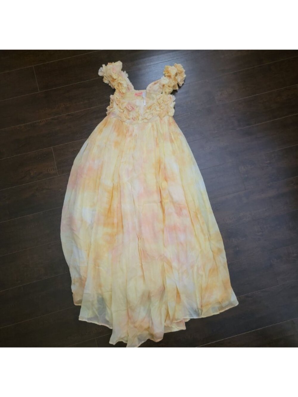 Free People Yellow Off-Shoulder Floral Maxi Dress - Picture 4 of 9